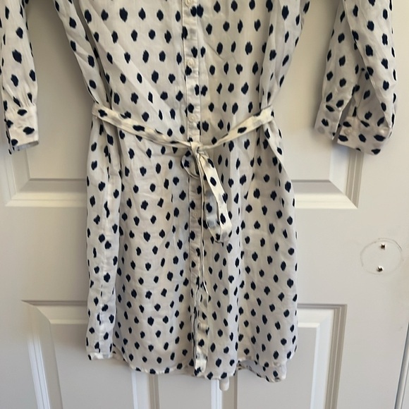 Old Navy Women Blue & White polka dot dress 3/4 Sleeves SZ XS - Picture 3 of 11